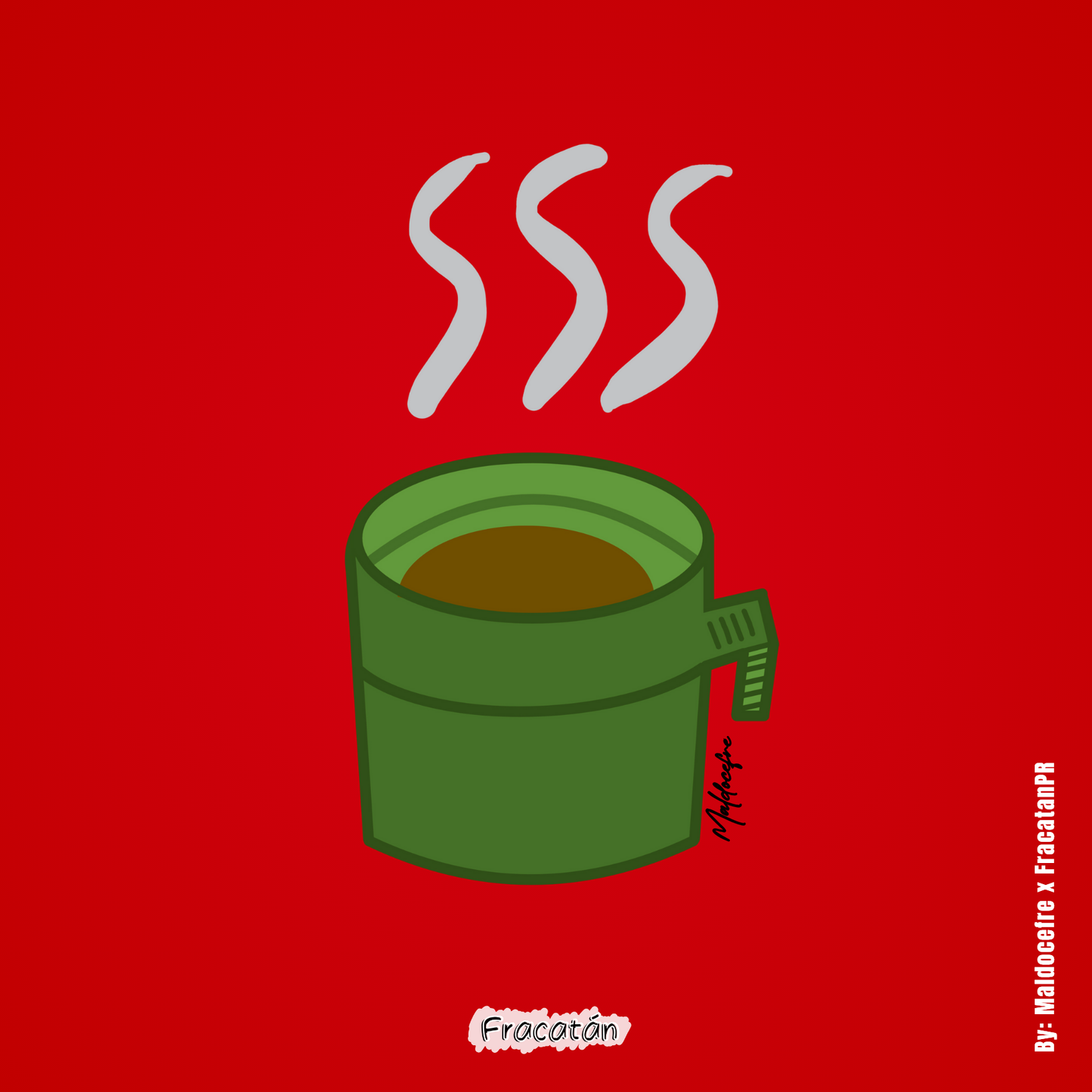 Sticker Taza verde de café